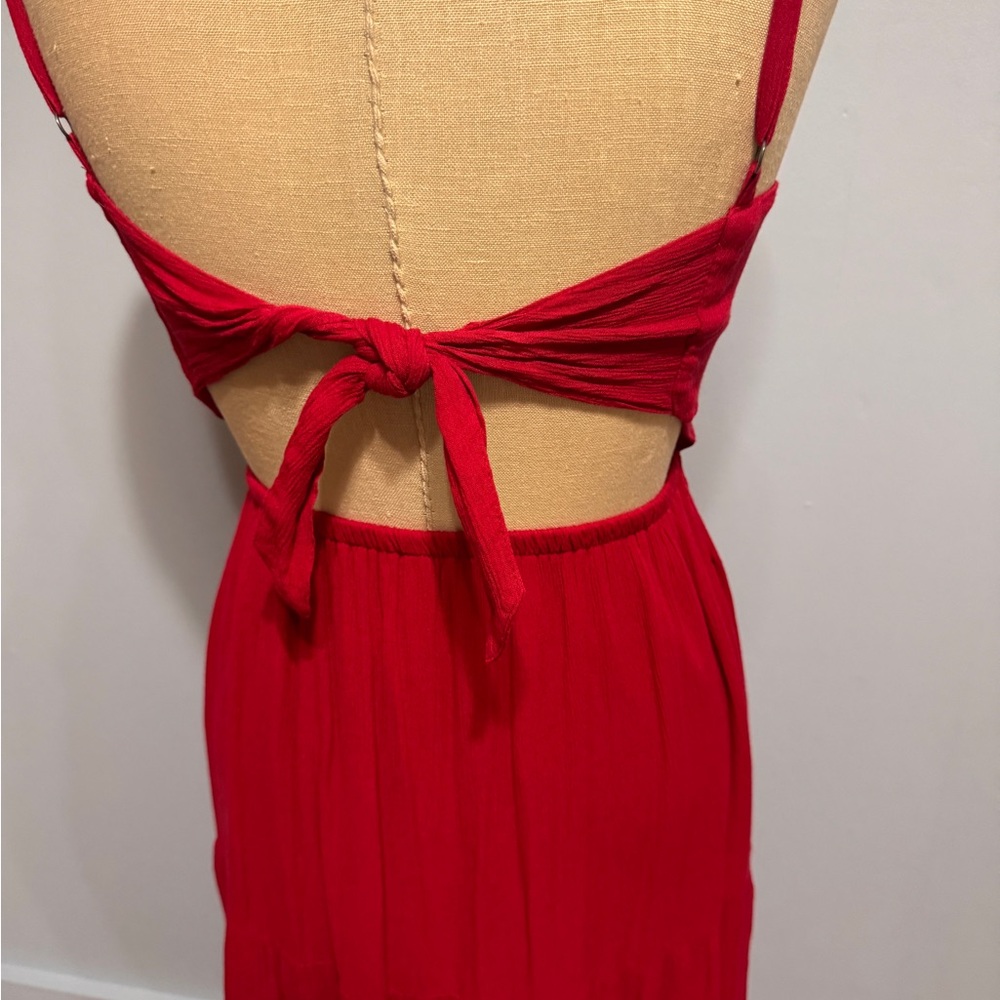 Hollister Strapless Red Dress - Picture 6 of 9